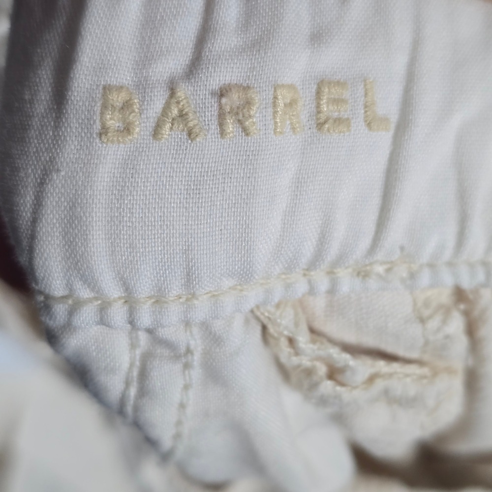 American Eagle‎ Women Cream Corduroy Barrel Leg Paperbag Waist Pants Size 12 Reg - Picture 8 of 10